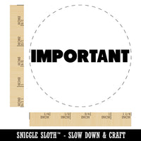 Important Bold Text Rubber Stamp for Stamping Crafting Planners