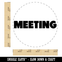 Meeting Bold Text Rubber Stamp for Stamping Crafting Planners