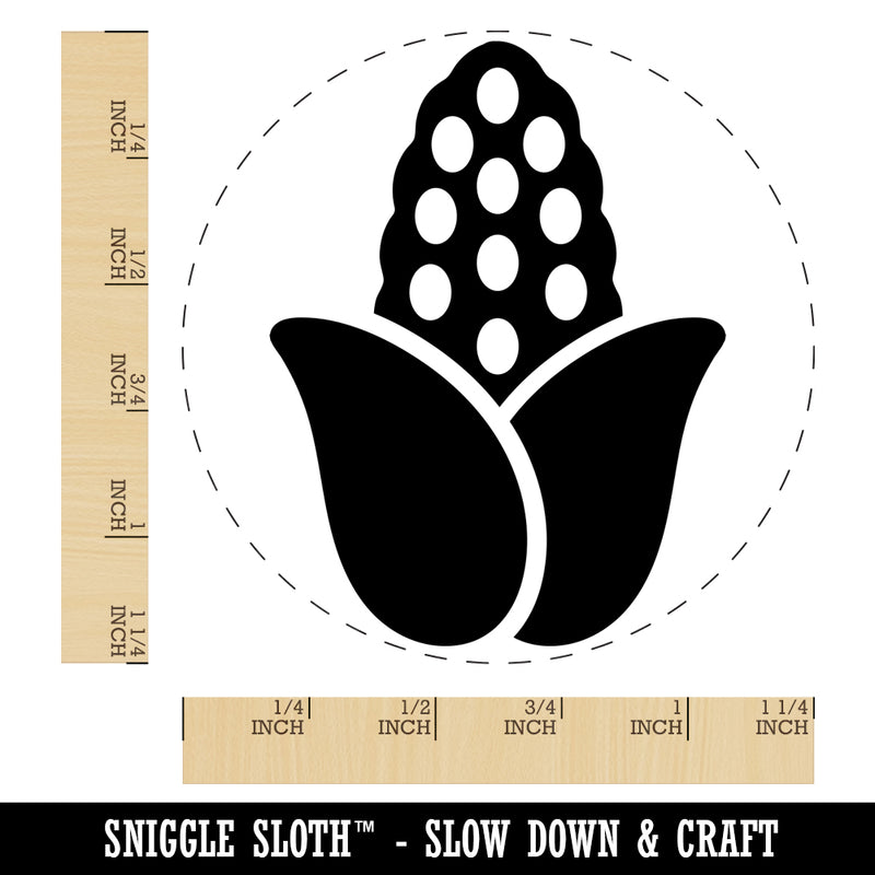 Peeled Corn on the Cob Rubber Stamp for Stamping Crafting Planners