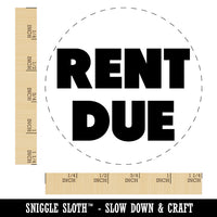 Rent Due Bold Text Bill Rubber Stamp for Stamping Crafting Planners