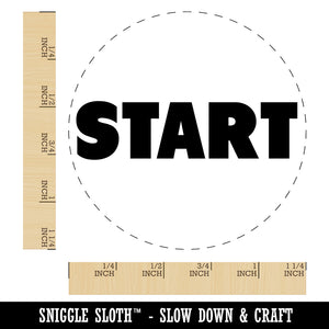 Start Bold Text Rubber Stamp for Stamping Crafting Planners