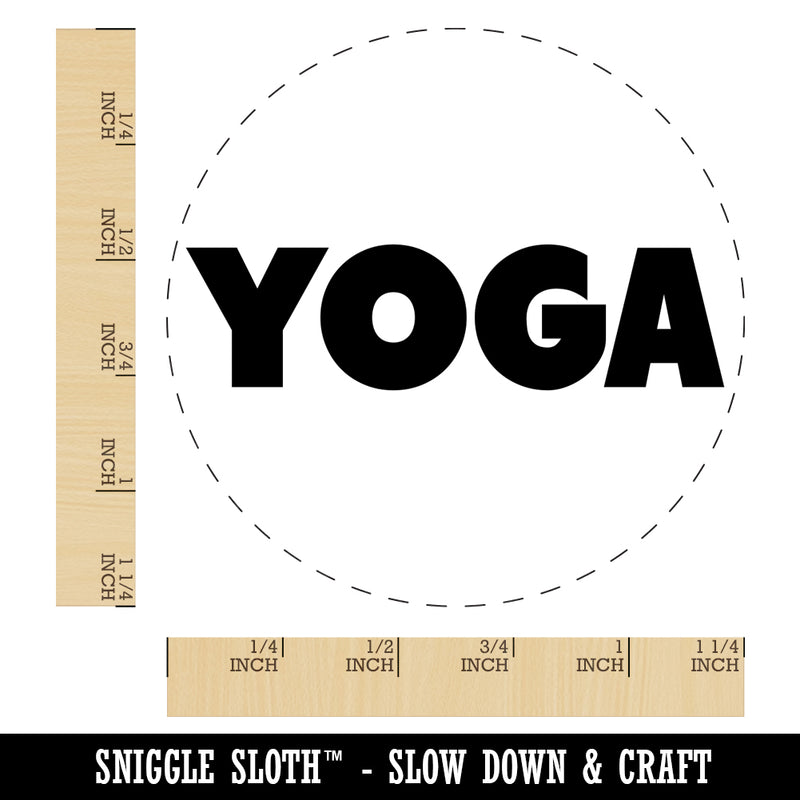 Yoga Bold Text Rubber Stamp for Stamping Crafting Planners