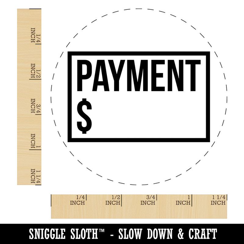 Payment Reminder Money Bill Rubber Stamp for Stamping Crafting Planners