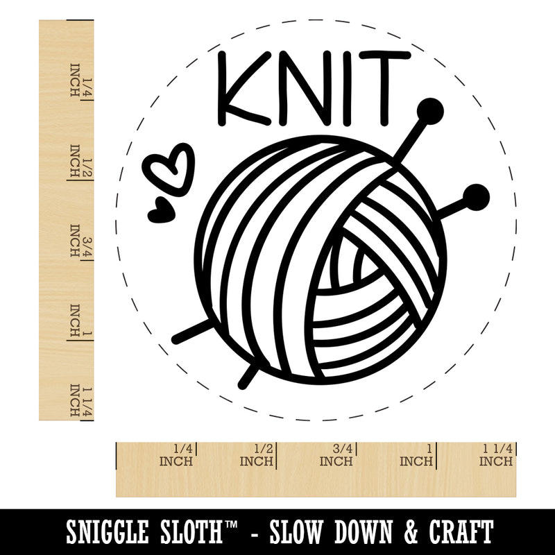 Ball Of Yarn Knit Knitting Rubber Stamp for Stamping Crafting Planners