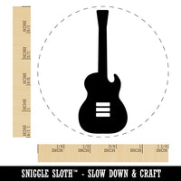 Electric Guitar Silhouette Rubber Stamp for Stamping Crafting Planners