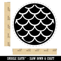 Mermaid Dragon Fish Scales Circle Rubber Stamp for Stamping Crafting Planners