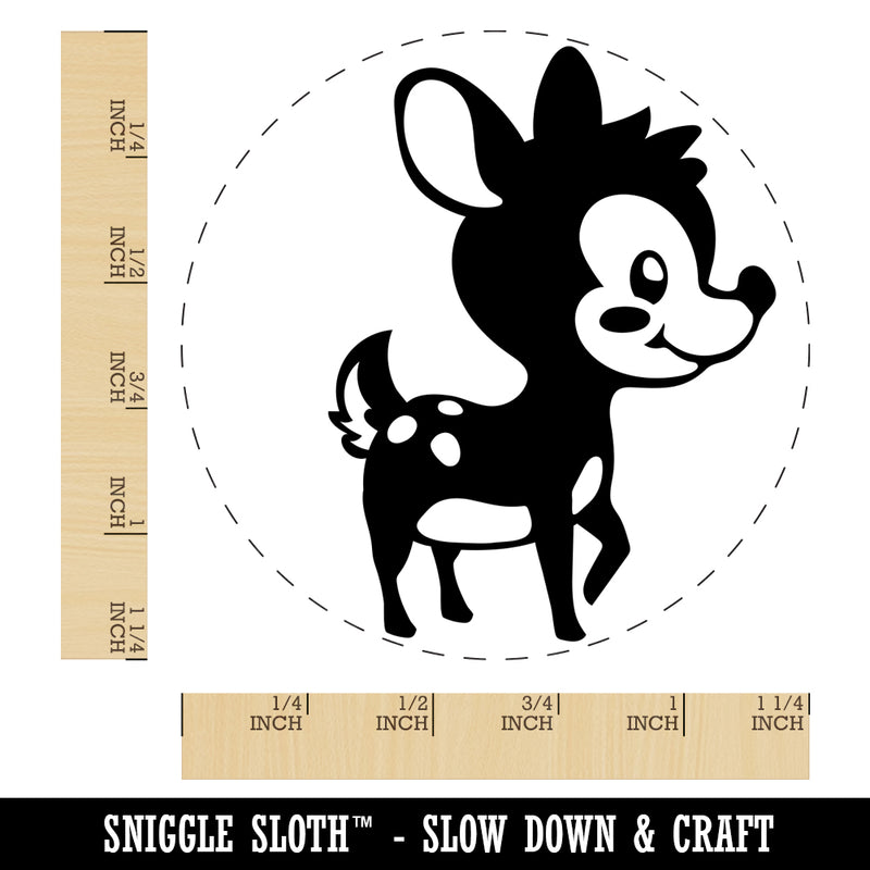 Adorable Baby Deer Fawn Rubber Stamp for Stamping Crafting Planners