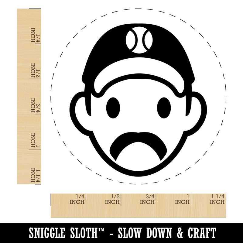 Athlete Baseball Man Icon Rubber Stamp for Stamping Crafting Planners