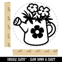 Cute Watering Can with Flowers Rubber Stamp for Stamping Crafting Planners