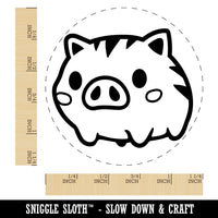 Fun Chibi Wild Boar Pig Swine Rubber Stamp for Stamping Crafting Planners