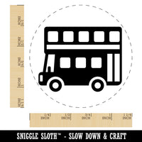 London Double Decker Bus Public Transportation Rubber Stamp for Stamping Crafting Planners