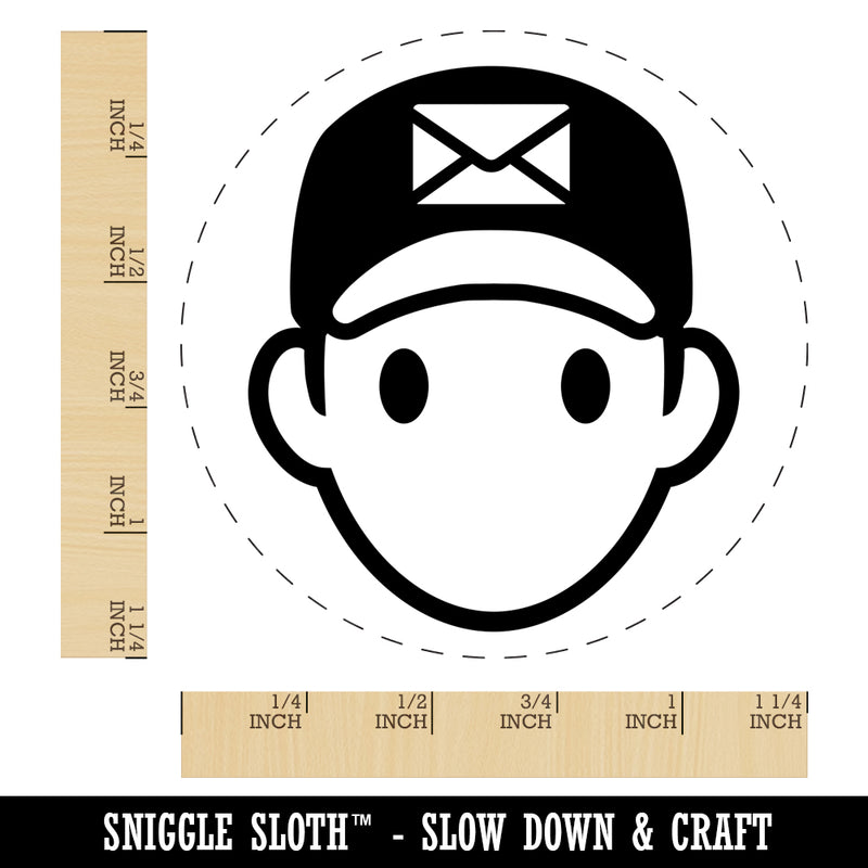 Occupation Mail Delivery Man Icon Rubber Stamp for Stamping Crafting Planners