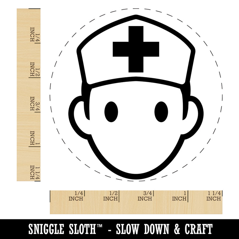 Occupation Medical Nurse Icon Rubber Stamp for Stamping Crafting Planners