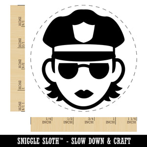 Occupation Police Officer Woman Icon Rubber Stamp for Stamping Crafting Planners