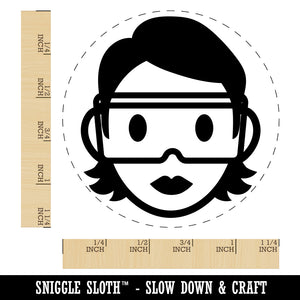 Occupation Scientist Lab Chemist Woman Icon Rubber Stamp for Stamping Crafting Planners