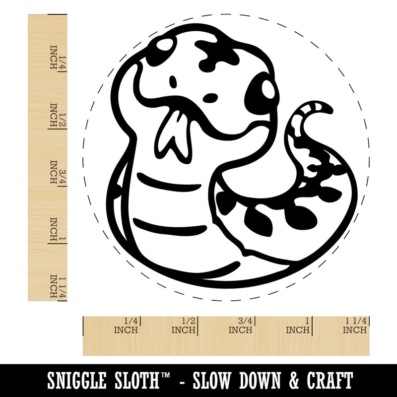 Sassy Snake with Tongue Sticking Out Rubber Stamp for Stamping Crafting Planners