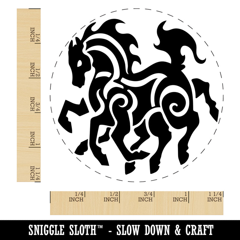 Sleipnir Norse Mythology Eight Legged Horse Rubber Stamp for Stamping Crafting Planners