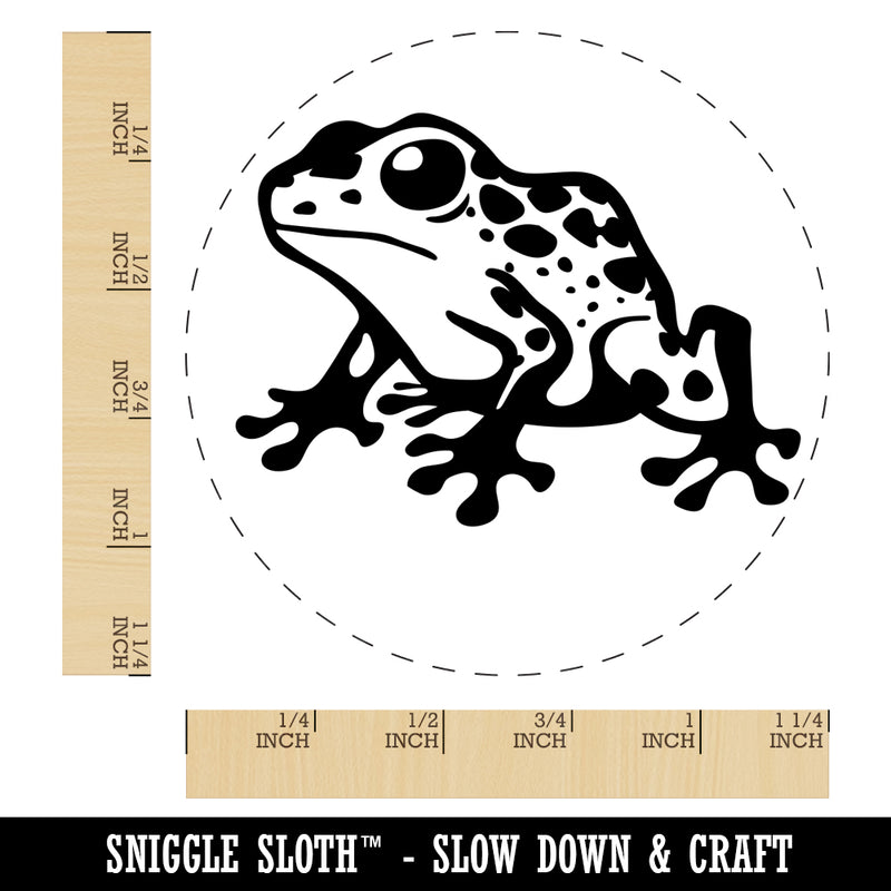 Spotted Poison Dart Frog Rubber Stamp for Stamping Crafting Planners