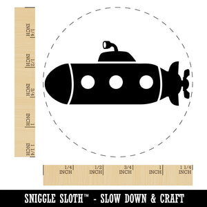 Submarine with Periscope Underwater Vehicle Rubber Stamp for Stamping Crafting Planners