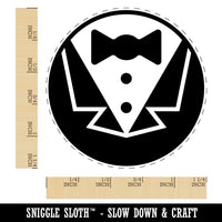 Tuxedo Groom Suit Bowtie Wedding Icon Rubber Stamp for Stamping Crafting Planners