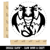Two Headed Dragon Drake Wyvern Rubber Stamp for Stamping Crafting Planners