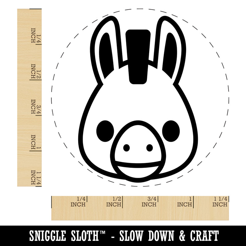 Witty Donkey Mule Head Rubber Stamp for Stamping Crafting Planners