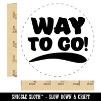 Way To Go Teacher School Motivation Rubber Stamp for Stamping Crafting Planners