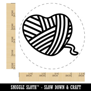 Yarn Heart Rubber Stamp for Stamping Crafting Planners
