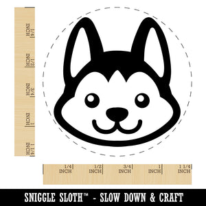 Chibi Husky Dog Head Rubber Stamp for Stamping Crafting Planners