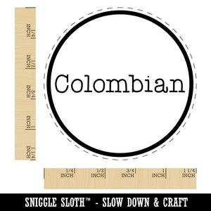 Colombian Typewriter Coffee Label Rubber Stamp for Stamping Crafting Planners