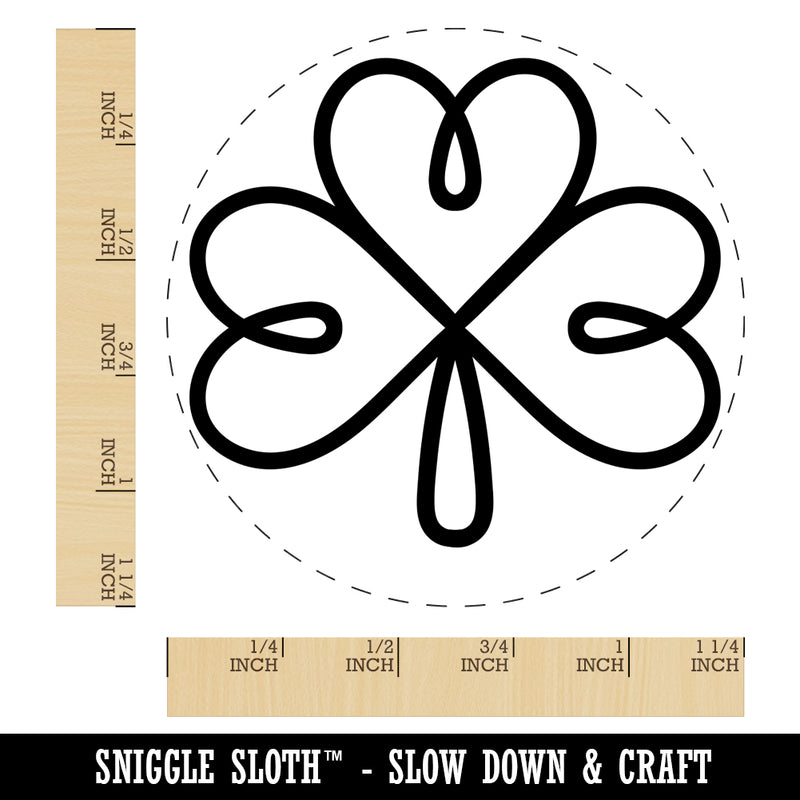 Three Leaf Clover Shamrock Tribal Celtic Knot Rubber Stamp for Stamping Crafting Planners