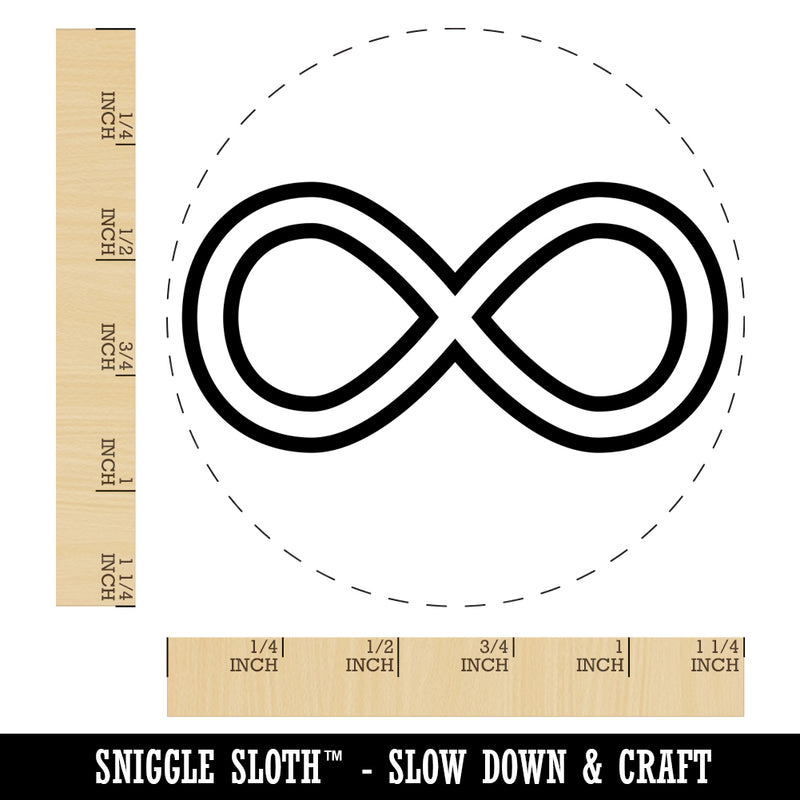 Infinity Symbol Outline Rubber Stamp for Stamping Crafting Planners