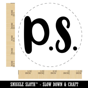 P.S. Postscript Fun Text Rubber Stamp for Stamping Crafting Planners