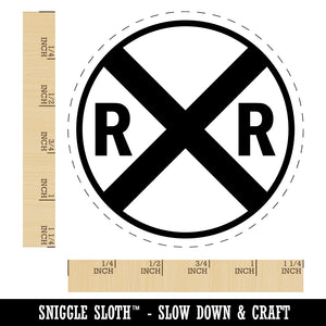 Railroad Crossing Train Rubber Stamp for Stamping Crafting Planners