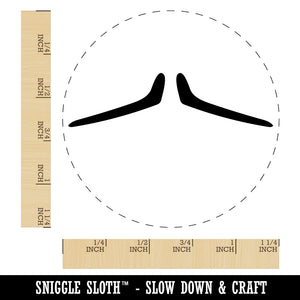 Pencil Mustache Moustache Silhouette Rubber Stamp for Stamping Crafting Planners