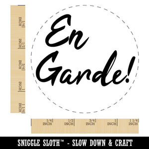 En Garde French Fencing Fencer Direction Rubber Stamp for Stamping Crafting Planners