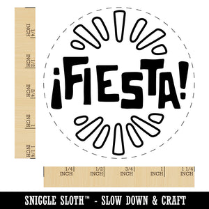 Fiesta Party Text Rubber Stamp for Stamping Crafting Planners