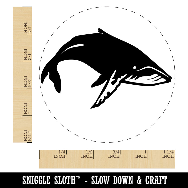 Happy Humpback Whale Rubber Stamp for Stamping Crafting Planners