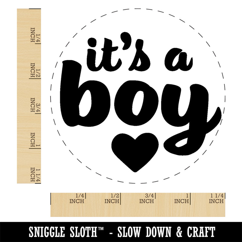 It's a Boy Baby Shower Party Rubber Stamp for Stamping Crafting Planners