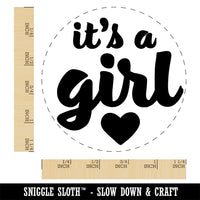 It's a Girl Baby Shower Party Rubber Stamp for Stamping Crafting Planners