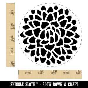 Beautiful Dahlia Flower Rubber Stamp for Stamping Crafting Planners