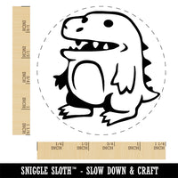 Silly Cartoon Dinosaur Rubber Stamp for Stamping Crafting Planners