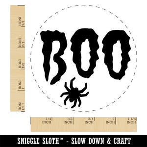 Boo with Spider Halloween Rubber Stamp for Stamping Crafting Planners