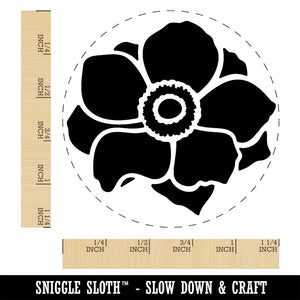 Anemone Flower Rubber Stamp for Stamping Crafting Planners