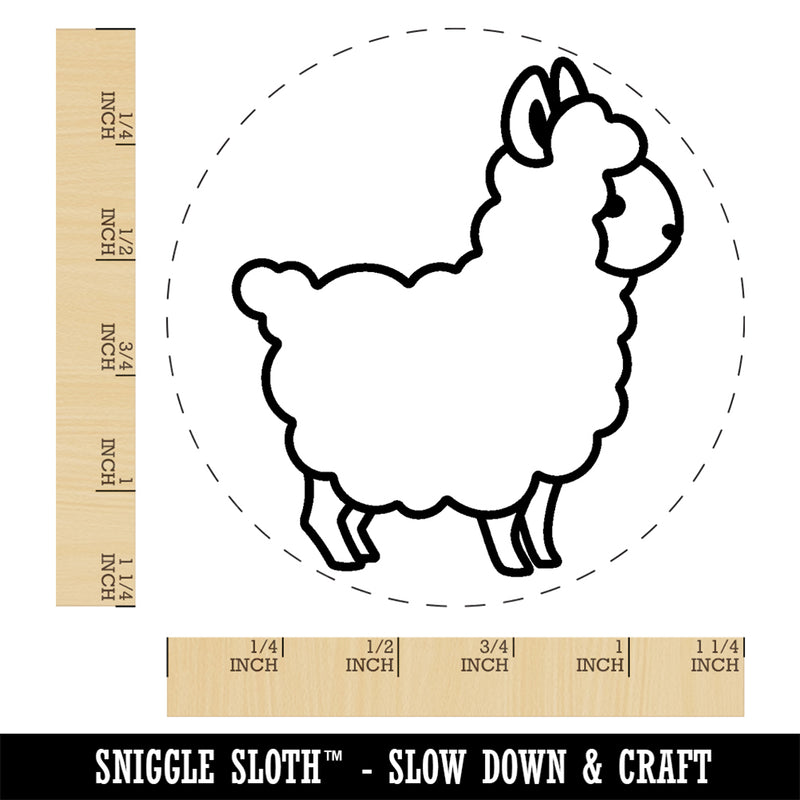 Llama Alpaca Chibi Rubber Stamp for Stamping Crafting Planners