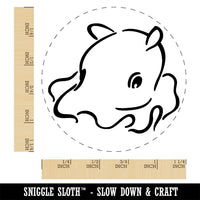 Adorable Sweet Umbrella Octopus Rubber Stamp for Stamping Crafting Planners