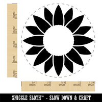 Summer Sunflower Monogram Center Rubber Stamp for Stamping Crafting Planners