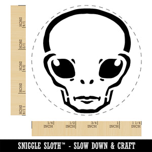 Alien Extraterrestrial UFO Head Rubber Stamp for Stamping Crafting Planners