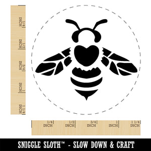 Cute Honey Bumblebee with Heart on Back Rubber Stamp for Stamping Crafting Planners