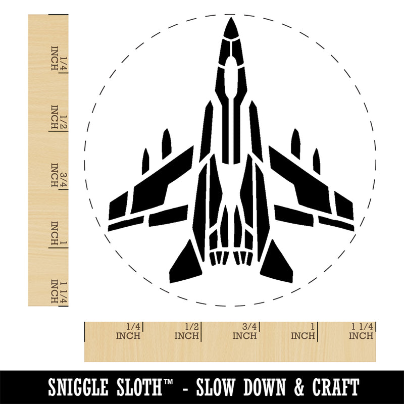 Fighter Jet War Plane Combat Vehicle with Missiles Rubber Stamp for Stamping Crafting Planners